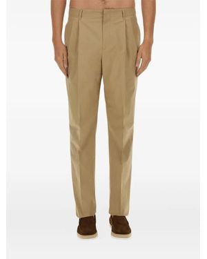 Lardini テーラードパンツ - ナチュラル