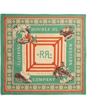 RRL Equestrian-Print Cotton Handkerchief - Green
