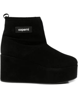 Coperni Platform Suede Boots - Black