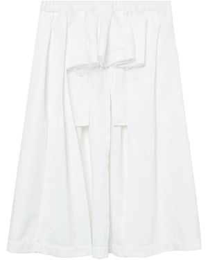 COMME DES GARÇON BLACK Gonna Midi Con Ruches - Bianco