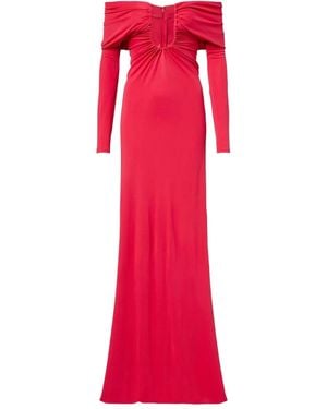 Christopher Esber Arced Palm Strapless Dress - Red