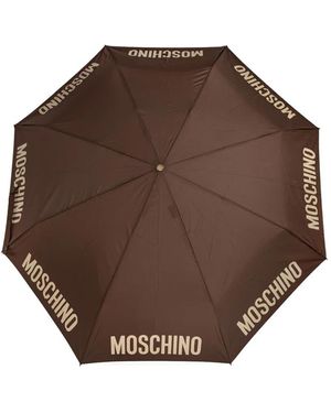 Moschino Logo umbrella - Braun