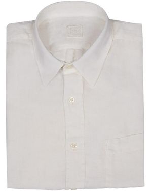 120% Lino Button-Down Overhemd - Wit