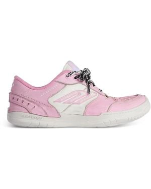 Balenciaga Baskets Hamptons À Effet D'Usure Moyen - Pink