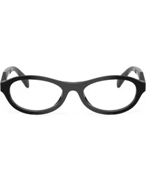 Prada Brille Mit Ovalem Gestell - Schwarz