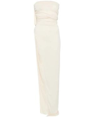 Rick Owens Ruched Split Top - White