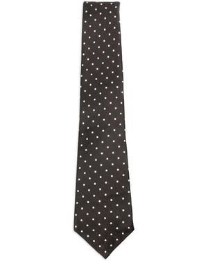 Kiton Polka-Dot Tie - White