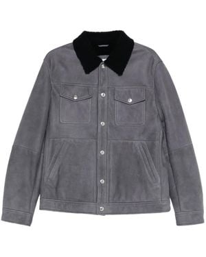 Brunello Cucinelli シアリングカラージャケット - グレー