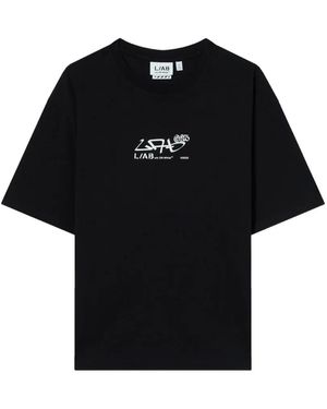 LAB C.O. OFF WHITE Graffiti Diagonal T-Shirt - Black