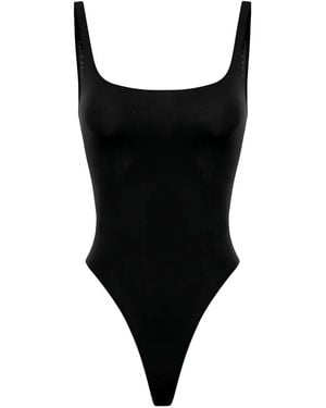 Elisabetta Franchi Open-Back Bodysuit - Black