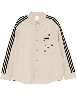 adidas X Song For The Mute Adi006 Button-Embellished Shirt - Natural