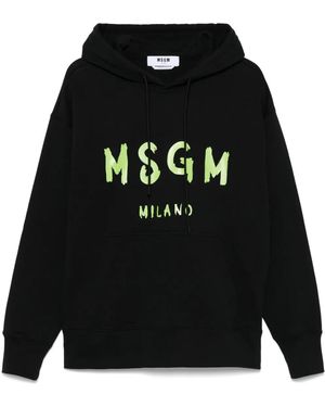 MSGM ロゴ パーカー - ブラック