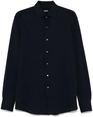 ZEGNA ピケ シャツ - ブルー