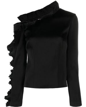 V:PM ATELIER Isabel Ruffle-Detail Top - Black