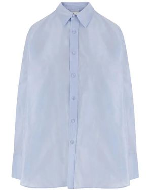 Carven Oversized Silk Shirt - Blue