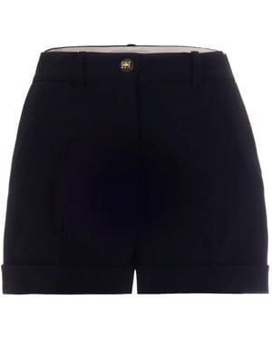 Elisabetta Franchi Shorts mit Knopfverschluss - Blau