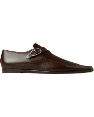 Tory Burch Twisted Monk-Strap Loafers - Brown