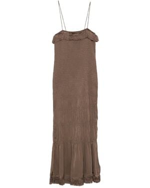 By Malene Birger Nova Fringed Maxi Dress - Brown