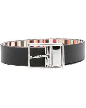 Paul Smith Wendbarer Gürtel Mit Streifen - Weiß