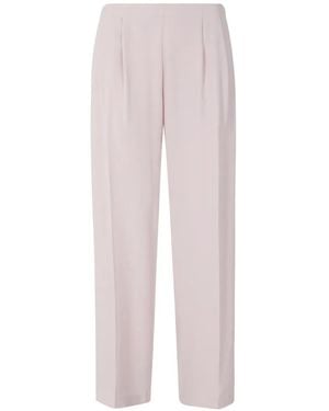 MEIMEIJ Elasticated-Waistband Pleated Trousers - Pink