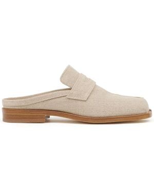 Maison Margiela Tabi City Loafer Linen Mules - White