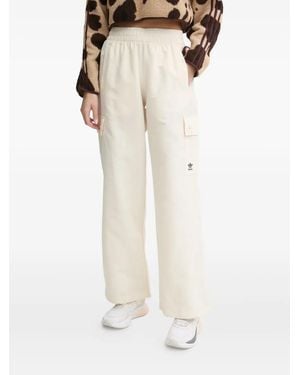 adidas Logo-Embroidered Cargo Pants - White