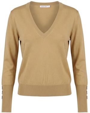 Patrizia Pepe V-Neck Wool Jumper - Natural