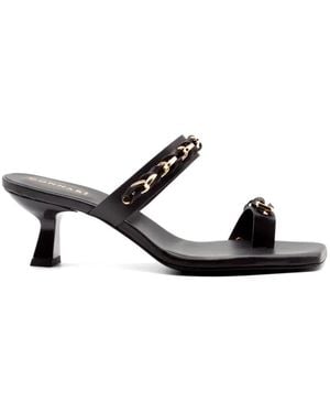 DONNARì Chain Strap Square Sandals - White