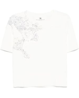 Ermanno Scervino Crystal-Embellished T-Shirt - White