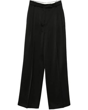 Rohe High-Waist Satin Trousers - Black