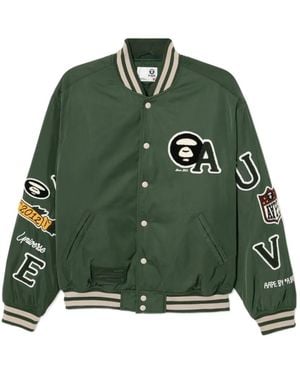 Aape By A Bathing Ape Giacca Con Logo Ricamato - Verde
