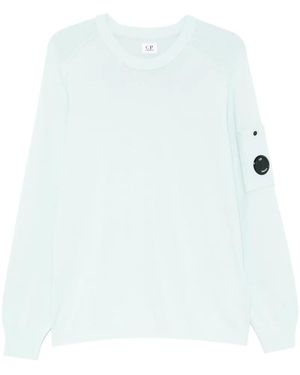 C.P. Company Logo-Patch Jumper - White