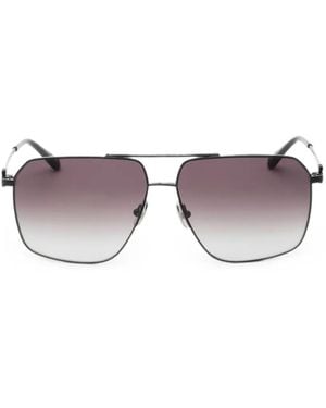 Ferragamo Gancini Geometric-Frame Sunglasses - Black
