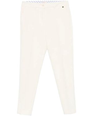 Liu Jo Logo-Plaque Pants - White