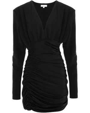 CuAnna Odina Ruched Mini Dress - Black