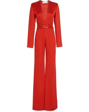 Silvia Tcherassi Taboa Satijnen Jumpsuit - Rood