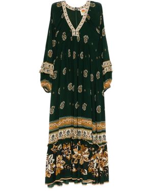 FARM Rio Ayla Floral-Print Maxi Dress - Green