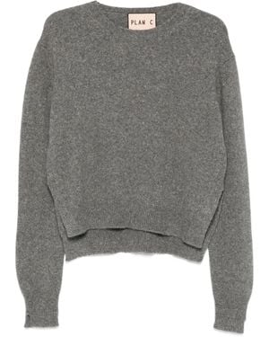 Plan C Haut À Col Ras De Cou - Gris