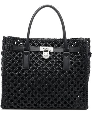 MICHAEL Michael Kors Hamilton Moderne Woven Handbag - Black