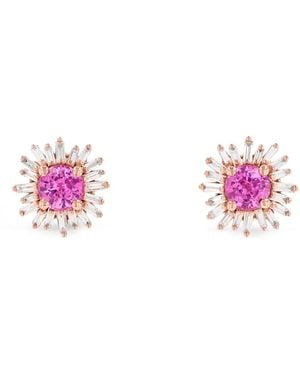 Suzanne Kalan Pendientes Princess Con Diamantes Y Zafiro - Rosa