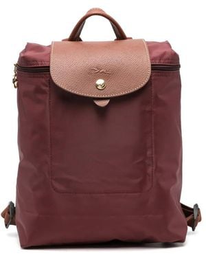 Longchamp Mochila Le Pliage Original mediana - Rojo