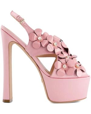 Giambattista Valli Sandalias con aplique floral - Rosa