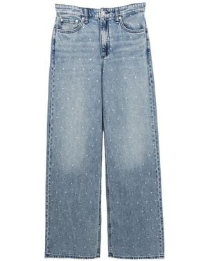Rag & Bone Jean À Ornements En Cristal Logan - Blue