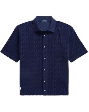 Polo Ralph Lauren Relaxed Fit Cabled Terry Shirt - Blue