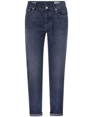 Brunello Cucinelli Traditional-Fit Five-Pocket Denim Jeans - Blue