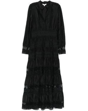 Paperlace Robe Longue À Volants Superposés - Black