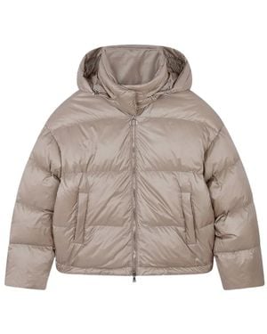 Paul & Shark Shiny Hooded Down Jacket - Gray