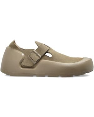 Birkenstock Reykjavik Nubuk-Sneakers mit Schnallenriemen - Natur