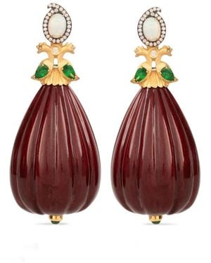 Silvia Furmanovich Pendientes Con Diamantes - Morado