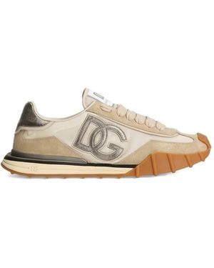 Dolce & Gabbana Logo Lace-Up Trainers - White